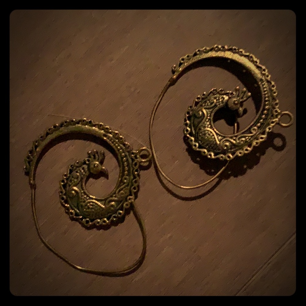 Unique hoop earrings.